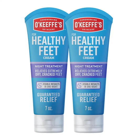 O'Keeffe's for Healthy Feet Night Treatment Foot Cream, 7 oz Tube, 2-Pack