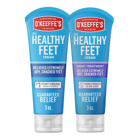O'Keeffe's Healthy Feet Foot Cream and Night Treatment Duo, 3.0 oz Tubes