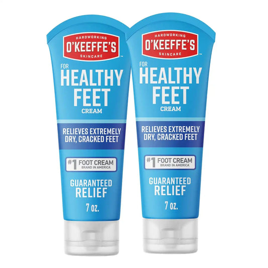 O'Keeffe's Healthy Feet Cream, Relief for Cracked Feet, 7 oz Tube, 2-Pack