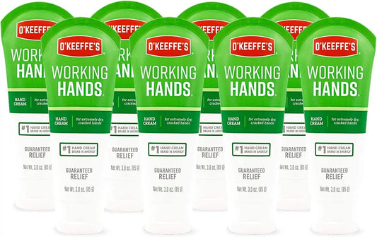 O'Keeffe's K0290004-8 Working Hands Hand Cream Tube (8 Pack), 3 oz