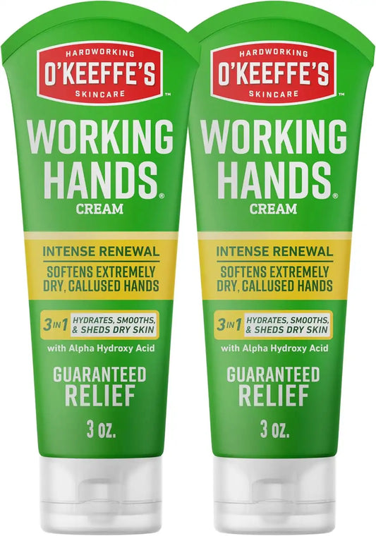 OKeeffes Working Hands Intense Renewal Cream with Urea, 3 oz, 2-Pack